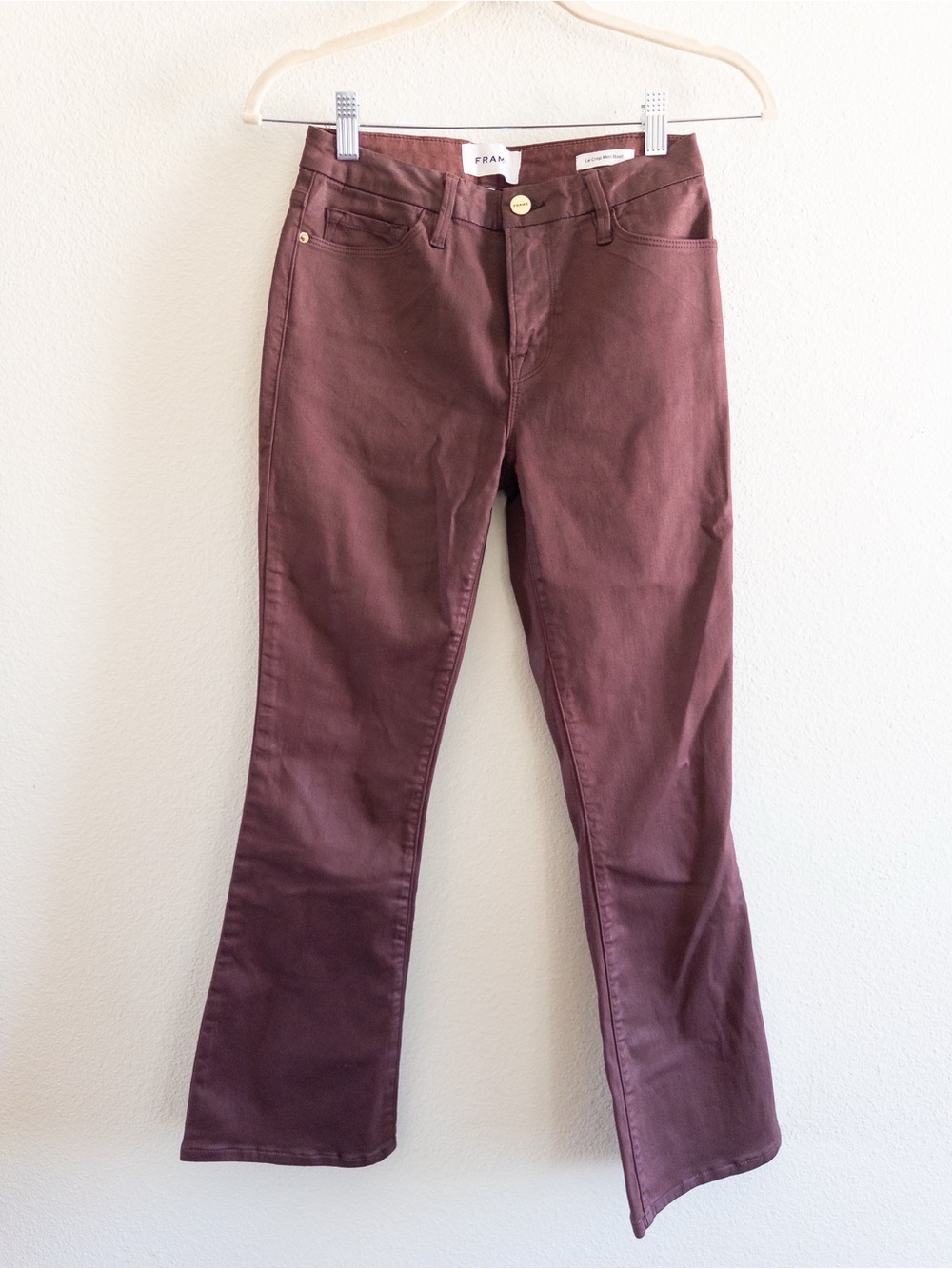 FRAME Le Crop Mini Boot in Brown size 25